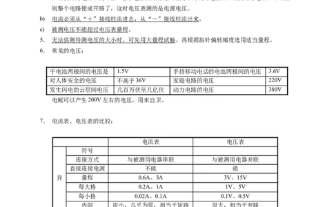 初中物理同步讲义9年级第7讲：电压、串并联电路中电压的规律（教师版）_初物_人教版初中物理初二三同步讲义习题练习八九年级电子资料word素材_20250116_181533