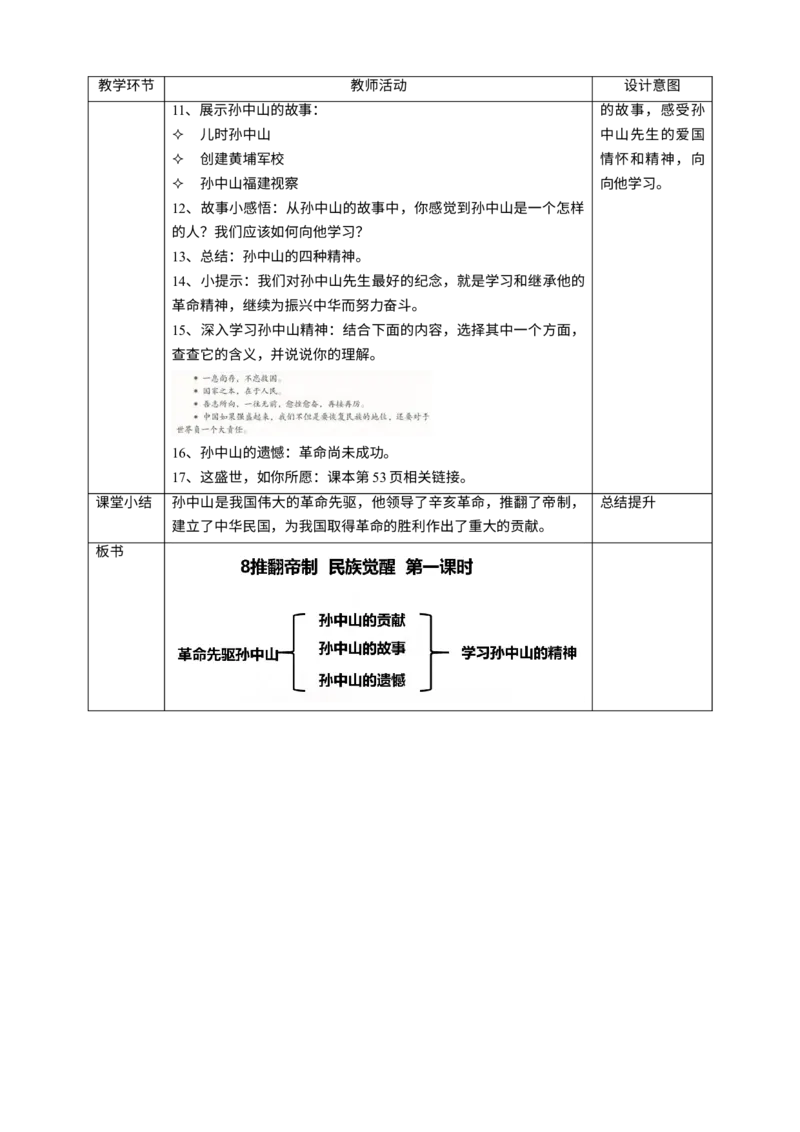 8推翻帝制民族觉醒第一课时教案_A493小学道法_26新五年级道法下册（统编版）_教学教案_教案四