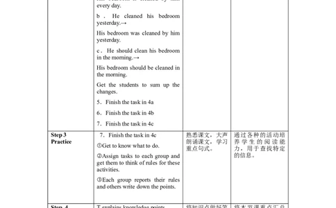 Unit7第3课时(SectionAGF-4c)（教学设计）-九年级英语全册同步备课系列（人教新目标GoForIt!）_最新人教版英语九年级全册_新更新初中英语9全_02课件+教案+学案_（2）教案