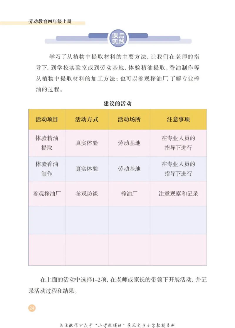劳动教育4年级上册_电子课本_小学电子课本_11劳动技术_武汉版