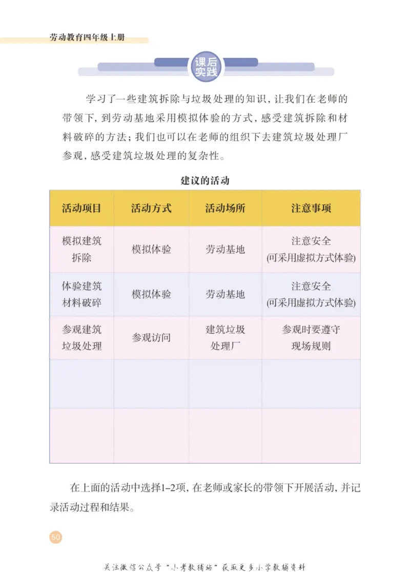 劳动教育4年级上册_电子课本_小学电子课本_11劳动技术_武汉版