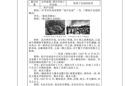 七七事变与全民族抗战教案_初中_人教版初中历史新八上_1.课件ppt+教案等资源（多套）_第1套：课件ppt+教案+作业课件_第六单元_教案