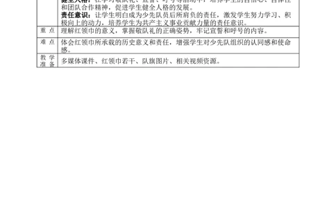 核心素养4.3戴上红领巾第一课时教案_A493小学道法_人教版小学道德与法治教学资源包_人教版小学道德与法治（新教材123年级）(2025秋新版)_1年级下册（25春）_PPT课件+教案