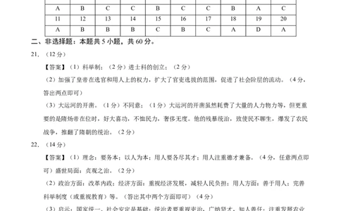 七年级历史月考卷01（参考答案）（统编版2024）_新版初中_最新历史七年级下册_2025秋季新版初中历史课件教案_05.历史7下-试题_月考_七年级历史月考卷01（统编版2024，新七下1_7课）