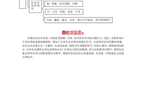 教案第25课经济和社会生活的变化_初中_人教版初中历史新八上_2.教案+学案（多套）_全册教案_第1套：部编人教版8年级历史上册全册教案（26份）含板书及反思