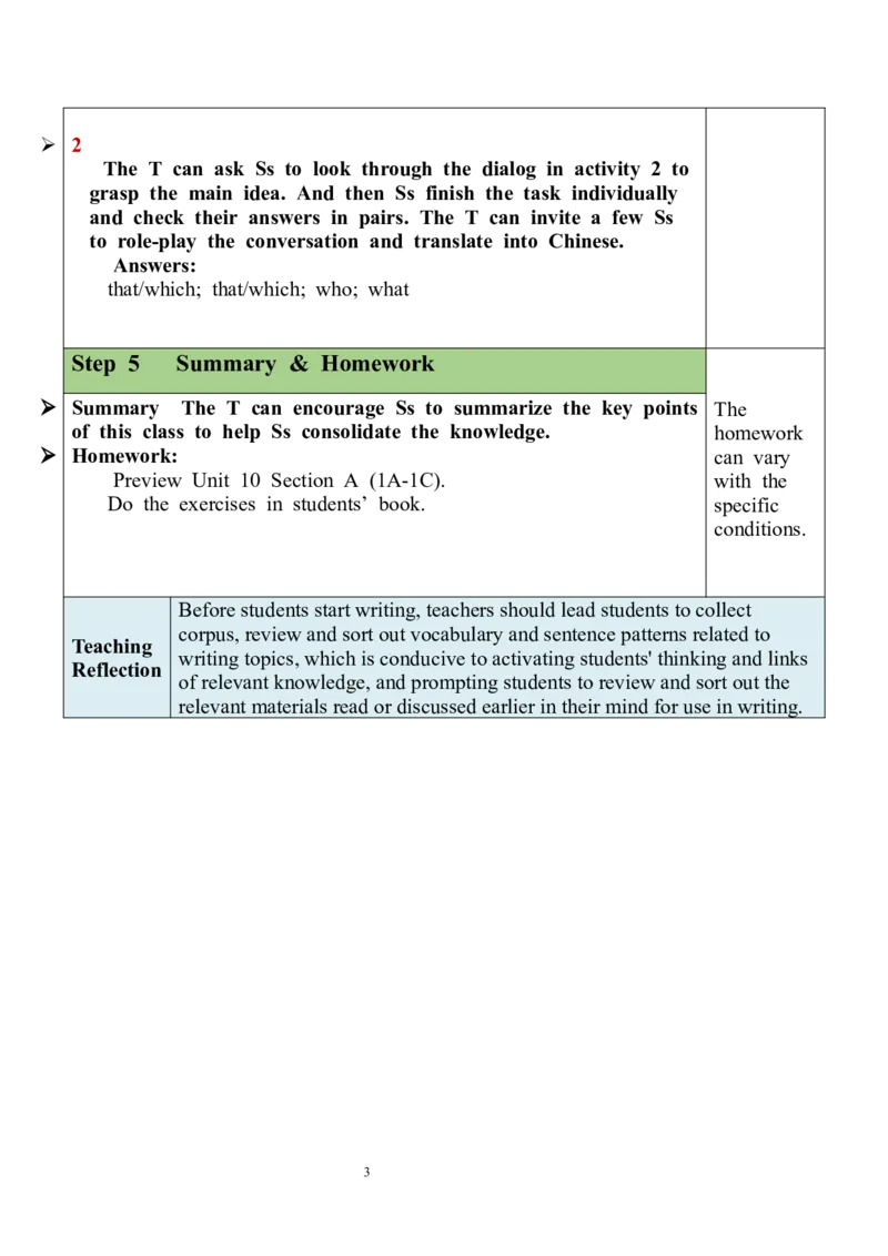 Unit9SectionB（3a-SelfCheck）教案_最新人教版英语九年级全册_新更新初中英语9全_05教案（多套）_分课时教案全英_Unit9