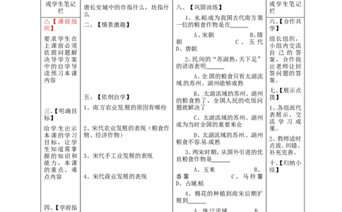 七年级历史下册第二单元辽宋夏金元时期：民族关系发展和社会变化9宋代经济的发展学案无答案新人教版_481_新版初中_最新历史七年级下册_七下新版课件教案（第二套）_21全册学案