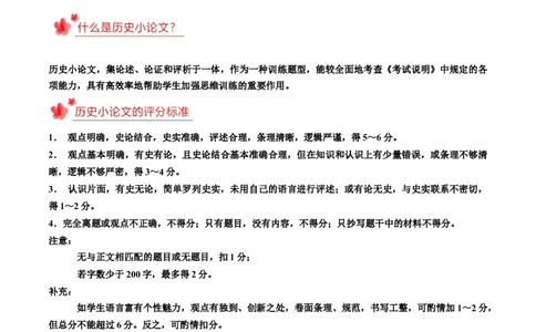 2023-2024学年八年级上学期期末复习历史小论文（解题指导+专项练习）（解析版）_新版初中_最新历史八年级上册_旧版_12总复习课件8上历史
