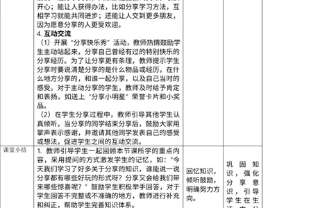 核心素养2.3我们爱分享第一课时教案_A493小学道法_人教版小学道德与法治教学资源包_人教版小学道德与法治（新教材123年级）(2025秋新版)_1年级下册（25春）_PPT课件+教案