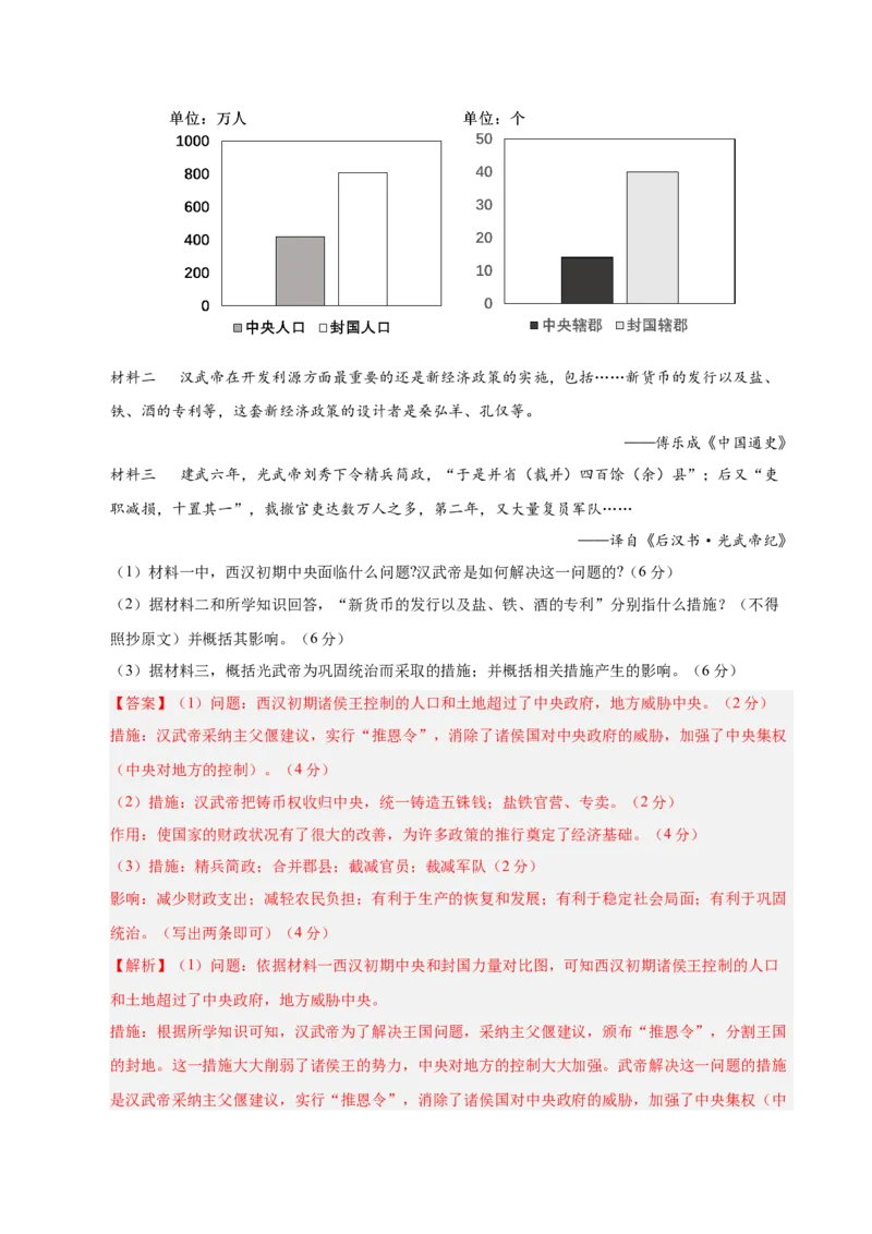 七年级历史第三次月考卷01（全解全析）（统编版2024）_新版初中_最新历史七年级上册_12七上历史习题试卷_月考试卷（赠送）