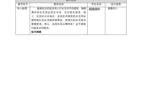 8这些东西哪里来（第一课时）+教案-四年级下册道德与法治_A493小学道法_26新四年级道法下册（统编版）_教学教案_教案四