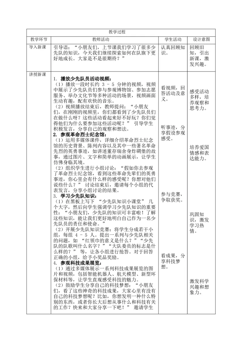 核心素养4.3戴上红领巾第二课时教案_A493小学道法_人教版小学道德与法治教学资源包_人教版小学道德与法治（新教材123年级）(2025秋新版)_1年级下册（25春）_PPT课件+教案