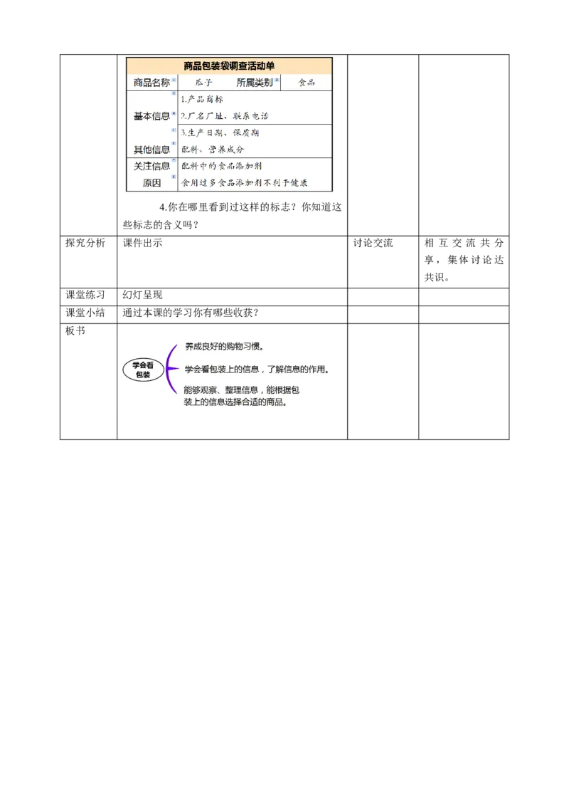 4买东西的学问（第一课时）+教案-四年级下册道德与法治_A493小学道法_26新四年级道法下册（统编版）_教学教案_教案四