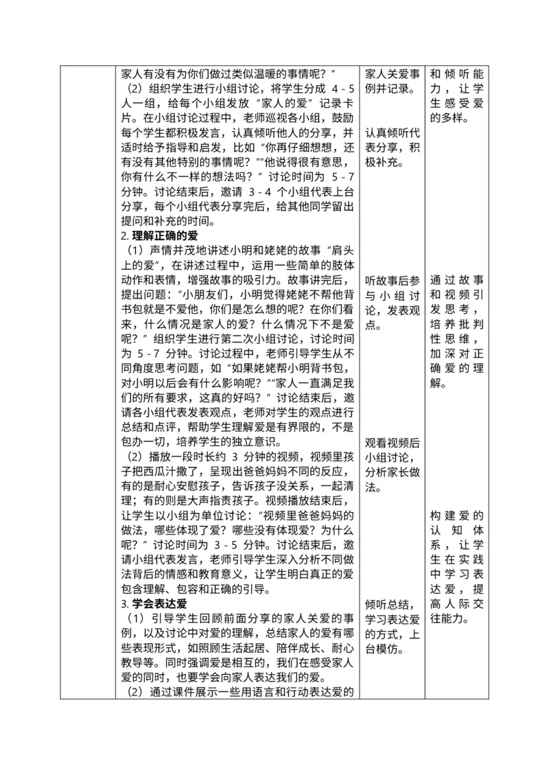 核心素养3.2相亲相爱一家人第一课时教案_A493小学道法_人教版小学道德与法治教学资源包_人教版小学道德与法治（新教材123年级）(2025秋新版)_1年级下册（25春）_PPT课件+教案