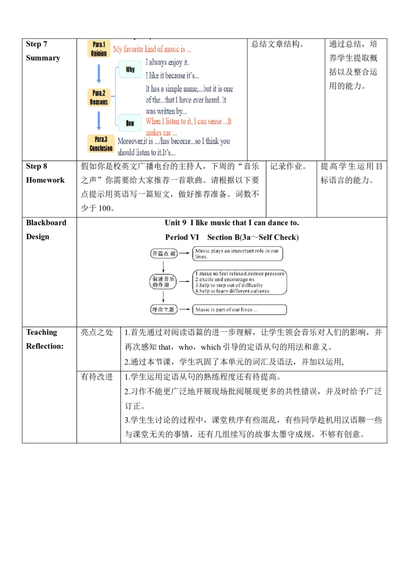Unit9SectionB(3a～SelfCheck)_最新人教版英语九年级全册_旧版可参考_04.大单元整体教学课时设计+课件_核心素养教案