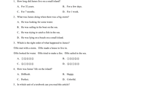 Unit5单元话题（难忘的事件）阅读理解15篇（教师版）_最新人教版英语八年级下册_旧版（有参考价值）_版本二_八年级英语下册（人教版）_重难点讲练-U221
