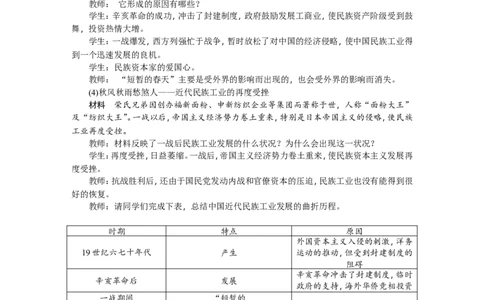 八年级历史上册教案：第25课　经济和社会生活的变化_初中_人教版初中历史新八上_2.教案+学案（多套）_全册教案_第2套：部编人教版8年级历史上册全册教案（26份）含板书及课堂小结