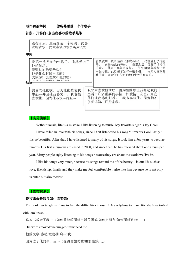 Unit8单元知识清单SectionB(基础+知识点+写作)_最新人教版英语八年级下册_旧版（有参考价值）_版本二_八年级英语下册（人教版）_知识清单