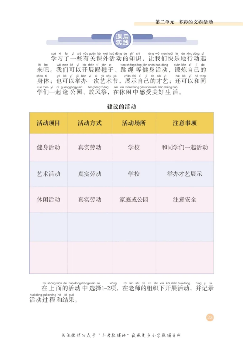 劳动教育1年级上册_电子课本_小学电子课本_11劳动技术_武汉版