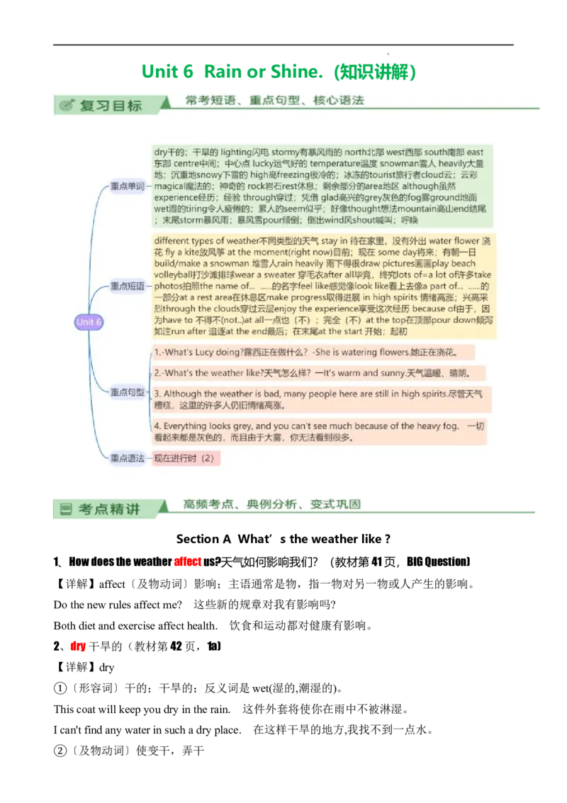 Unit6RainorShine.（知识讲解）-2024-2025学年七年级新教材英语下册基础知识专项讲练（人教版2024）[h][49896700]_最新人教版英语七年级下册_七下英语2025版_19.知识点讲解