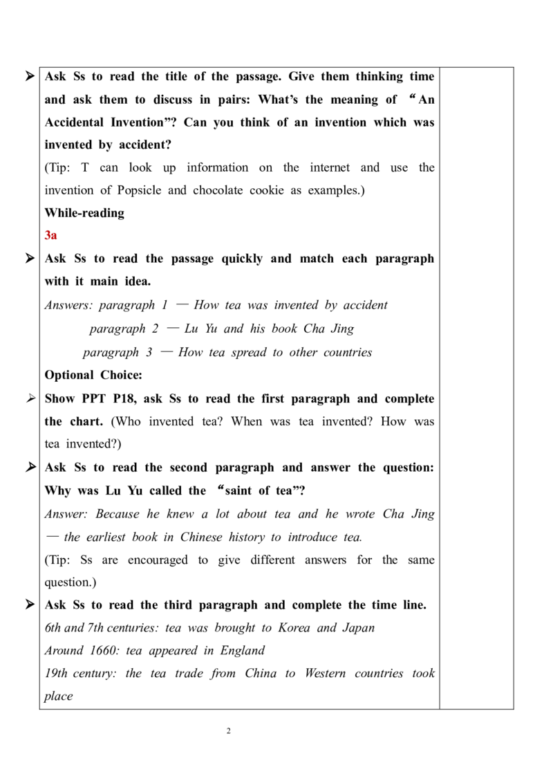Unit6SectionA（3a-3c）教案_最新人教版英语九年级全册_新更新初中英语9全_05教案（多套）_分课时教案全英_Unit6