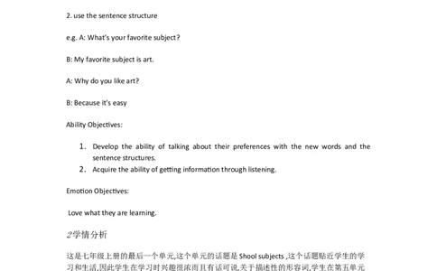 Unit9Myfavoritesubjectisscience.A1a&mdash;2d[方彬琪]市一级优质课教案_最新人教版英语七年级上册_七上英语旧版_人教版初中英语7上(新目标)教案PPT课件优质课视频