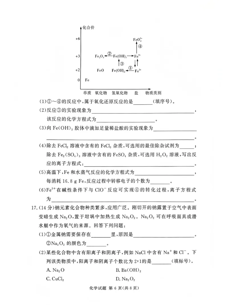 河南省漯河市湘豫名校联考2025-2026学年高一上学期12月月考化学试题_2025年12月高一试卷_251219湘豫名校联考2025-2026学年高一(上)12月阶段性质量检测（全）