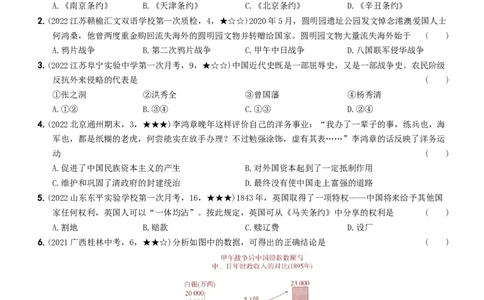 〖卷06期中综合测试卷（一）（学生练习版：答案解析最后）_新版初中_最新历史八年级上册_旧版_07习题试卷8上历史_3、期中试卷