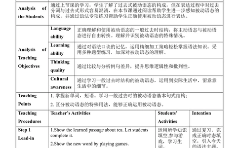 Unit6SectionA(grammarfocus-4c)_最新人教版英语九年级全册_新更新初中英语9全_新修订版英语9全一册教案课件-新修订版，第二单元有改动_核心素养教案