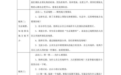 大家排好队（第1课时）_教学设计_A493小学道法_人教版小学道德与法治教学资源包_小学道法单独教案方便下载（1-6上下册）（2024秋旧版）_1-6上册（道德与法治教学设计）_智慧教育教案