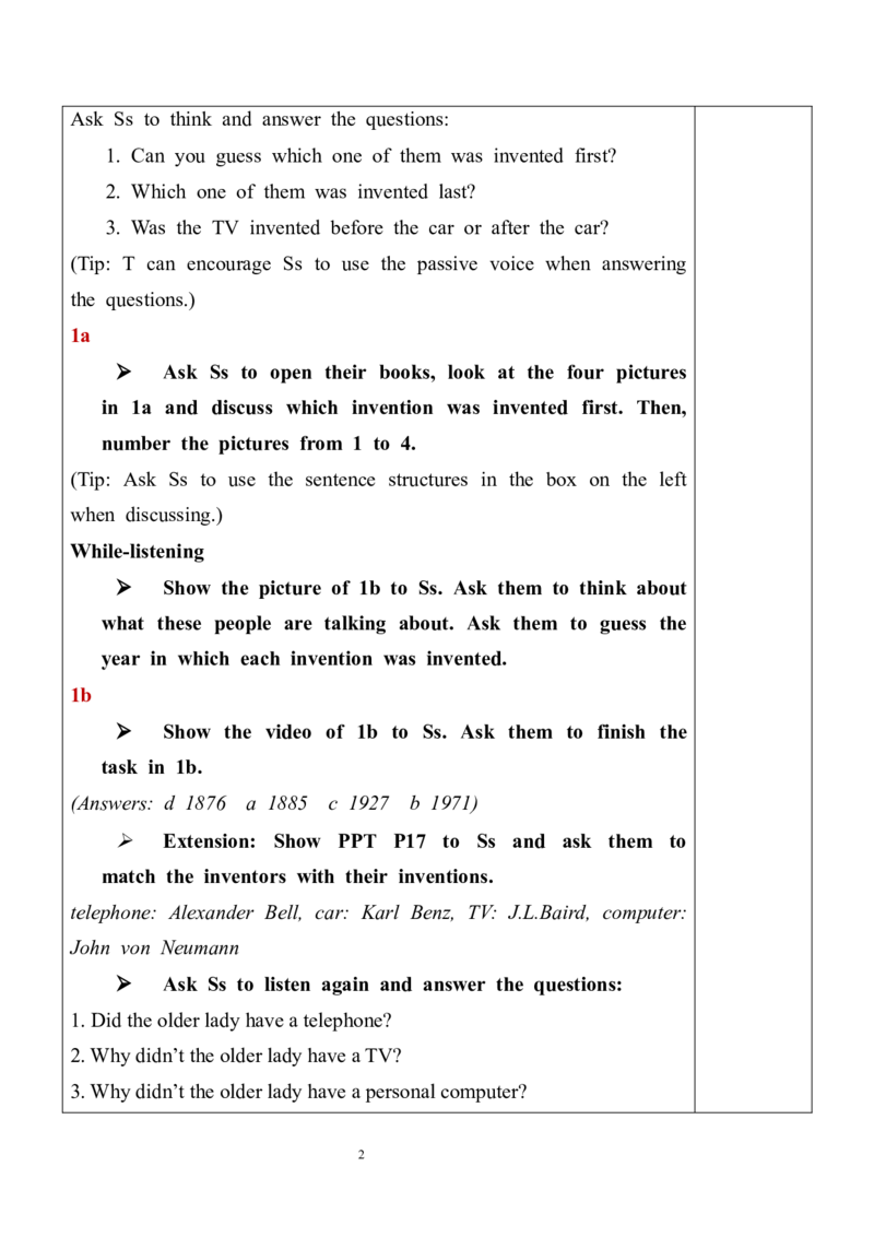 Unit6SectionA（1a-1c）教案_最新人教版英语九年级全册_新更新初中英语9全_05教案（多套）_分课时教案全英_Unit6