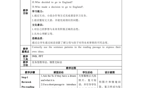 Unit7第5课时(SectionB2a-2e)（教学设计）_最新人教版英语九年级全册_旧版可参考_01.英语9全一册-新课标PPT课件+教案+学案+作业第1套_教案