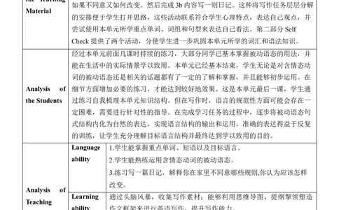 Unit7SectionB(3a～SelfCheck)_最新人教版英语九年级全册_旧版可参考_04.大单元整体教学课时设计+课件_核心素养教案