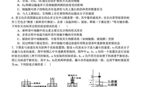 河南省南阳市第一中学校2025&mdash;2026学年高一上学期12月考试生物试题（图片版，含答案）_2025年12月高一试卷_251213河南省南阳市第一中学校2025-2026学年高一上学期12月月考（全）