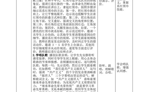 核心素养4.2光荣的少先队第二课时教案_A493小学道法_人教版小学道德与法治教学资源包_人教版小学道德与法治（新教材123年级）(2025秋新版)_1年级下册（25春）_PPT课件+教案
