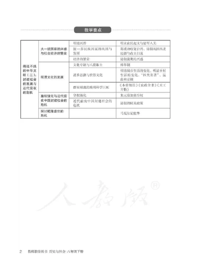 历史与社会八年级下册教师用书_电子课本_初中教学用书_人教版