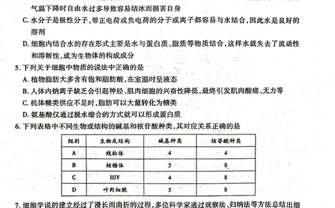 河南省南阳市六校2024-2025学年高一上学期12月月考生物试题_2024年12月试卷_1222河南省南阳市2024年秋期高一年级六校第二次联考