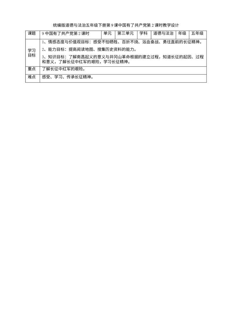 9中国有了第二课时教案_A493小学道法_26新五年级道法下册（统编版）_教学教案_教案四