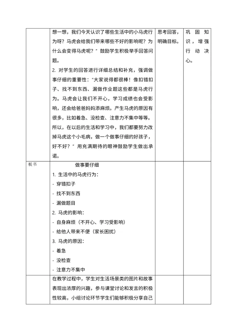 核心素养1.2做事要仔细第一课时_A493小学道法_人教版小学道德与法治教学资源包_人教版小学道德与法治（新教材123年级）(2025秋新版)_1年级下册（25春）_PPT课件+教案