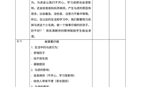 核心素养1.2做事要仔细第一课时_A493小学道法_人教版小学道德与法治教学资源包_人教版小学道德与法治（新教材123年级）(2025秋新版)_1年级下册（25春）_PPT课件+教案