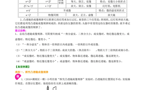 凸透镜成像的规律知识讲解（基础）_初物_人教版初中物理初二三同步讲义习题练习八九年级电子资料word素材_20250116_181533_最新人教版初中物理初二上册_39基础凸透镜成像的规律