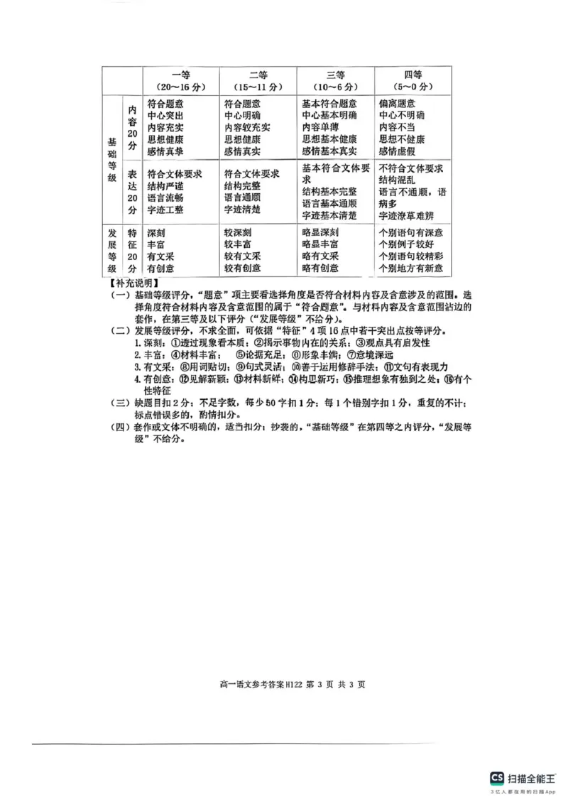 河南省驻马店市环际大联考2024-2025学年高一下学期3月月考语文答案_2025年03月试卷_0331河南省驻马店市环际大联考2024-2025学年高一下学期阶段考试（一）