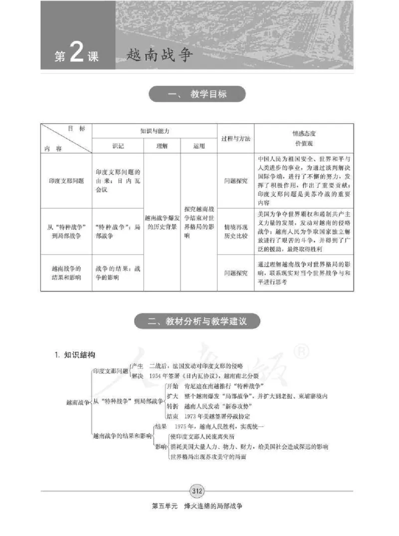 历史选修320世纪的战争与和平教师用书_电子课本_高中教学用书_人教版