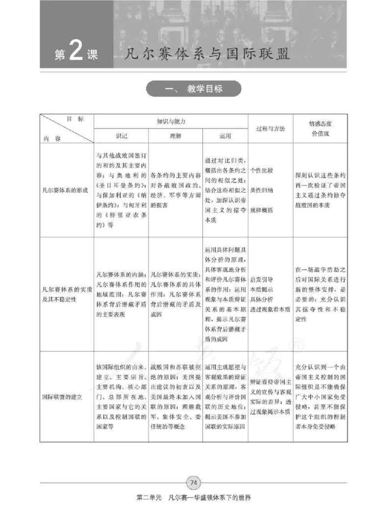 历史选修320世纪的战争与和平教师用书_电子课本_高中教学用书_人教版