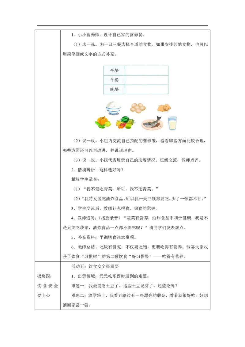 吃饭有讲究（第1课时）_教学设计_A493小学道法_人教版小学道德与法治教学资源包_小学道法单独教案方便下载（1-6上下册）（2024秋旧版）_1-6上册（道德与法治教学设计）_智慧教育教案