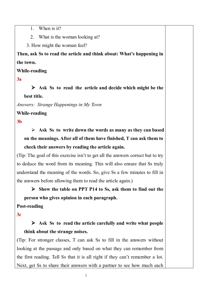 Unit8SectionA（3a-3c）教案_最新人教版英语九年级全册_新更新初中英语9全_05教案（多套）_分课时教案全英_Unit8