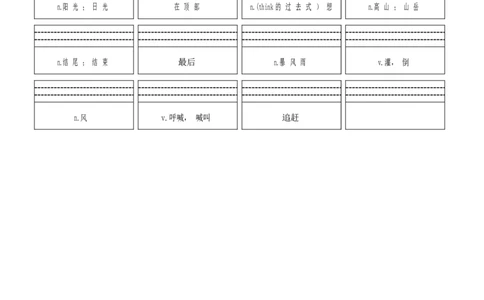 unit6汉译英框框_最新人教版英语七年级下册_七下英语2025版_05.2025春英语人教7下单词表+默写_Unit6