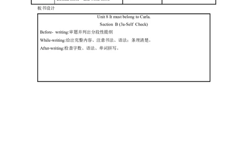 Unit8第6课时(SectionB3a-SelfCheck)（教学设计）-九年级英语全一册同步备课系列（人教新目标GoForIt!）_最新人教版英语九年级全册_新更新初中英语9全_02课件+教案+学案_（2）教案