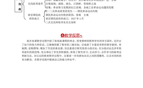 教案第15课北伐战争_初中_人教版初中历史新八上_2.教案+学案（多套）_全册教案_第1套：部编人教版8年级历史上册全册教案（26份）含板书及反思
