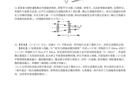 凸透镜成像的规律巩固练习（提高）_初物_1初中物理_4初二物理人教版知识导学
